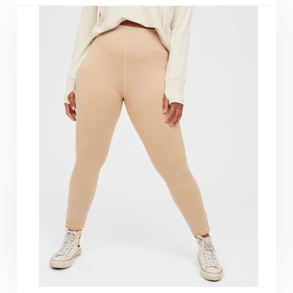 Aerie Offline Main Squeeze Seamless High Waisted Ribbed  Waffle Legging Size L